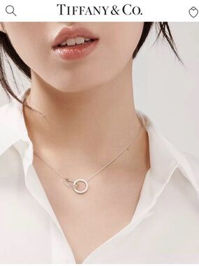 Tiffany & Co. Silver Interlocking Circle Pendant Necklace